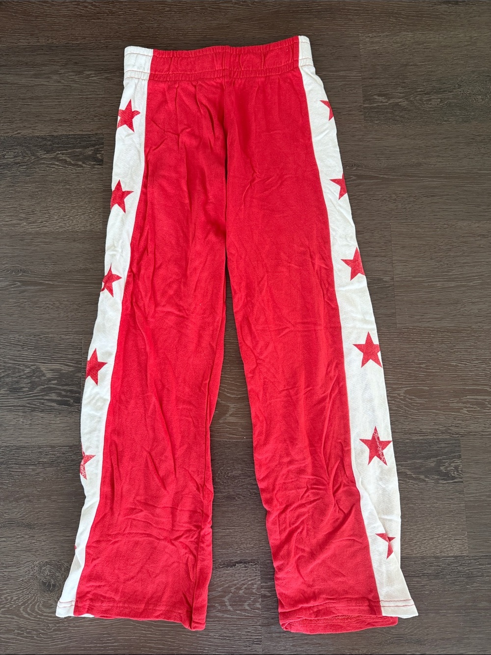Lauren Moshi Red and White Star-Striped Kids Pajama Pants